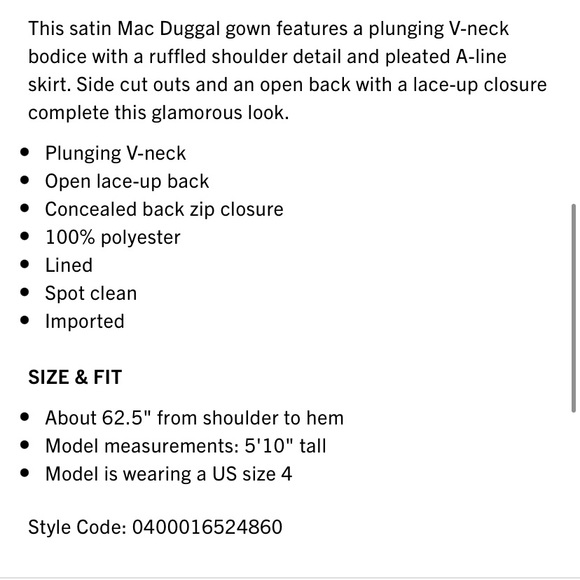 Mac Duggal Dresses Mac Duggal Ieena Gown Size 6 Poshmark
